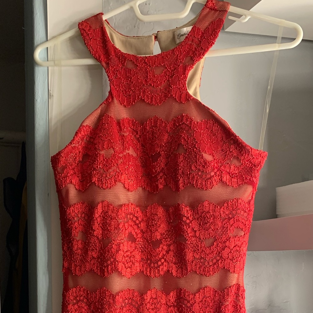 Red Tan Dress